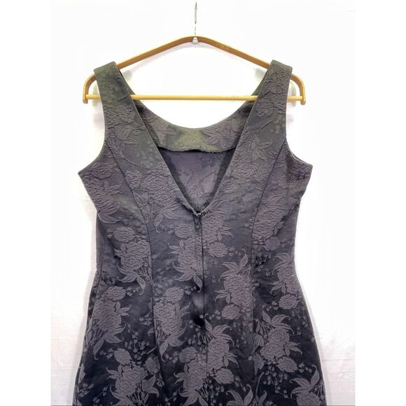 Jessica McClintock Gunne Sax Floral Brocade Sleeveless Mini Dress Black Size 8 - Picture 7 of 12